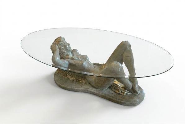 Erotyczna szklana rzeźba stolikowa figurka stolik kawowy Tabela sofa zamówienie stoły statua