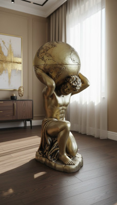 Antyk Style Classic Globe Atlas Minibar Bar Wina Półka Statua Dekoracja Rzeźba