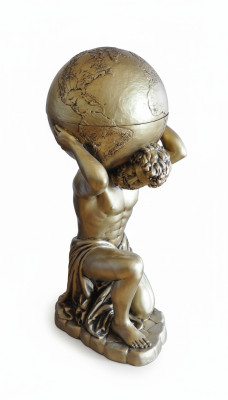 Antyk Style Classic Globe Atlas Minibar Bar Wina Półka Statua Dekoracja Rzeźba