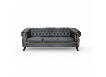 Chesterfield Zestaw sofowy Sofa 3+1+1 Kanapa Podkładka Zestaw Sofy Kanapy Skóra Materiał