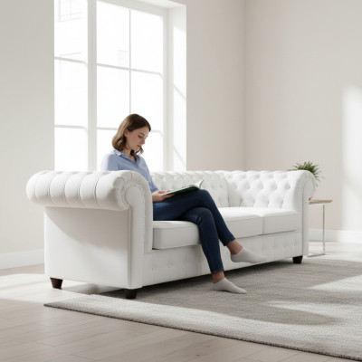 Chesterfield Zestaw sofowy Sofa 3+1+1 Kanapa Podkładka Zestaw Sofy Kanapy S1