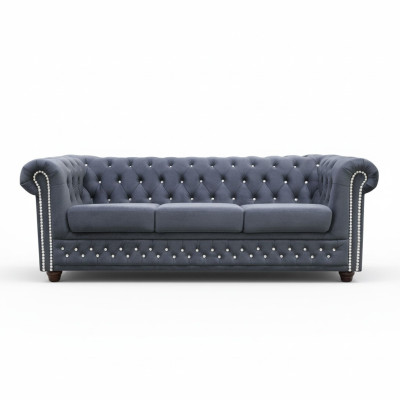 Chesterfield Zestaw sofowy Sofa 3+1+1 Podkładka Couch Sofy Siedziba Kryształy