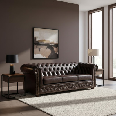 Chesterfield Zestaw sofowy Sofa 3+1+1 Kanapa Podkładka Zestaw Sofy Kanapy Yorki Nowość