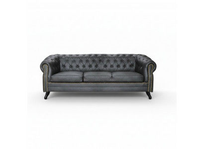 Chesterfield Zestaw sofowy Sofa 3+1 Kanapa Zestaw Podkładek Sofy Kanapy Kanapy Skóra