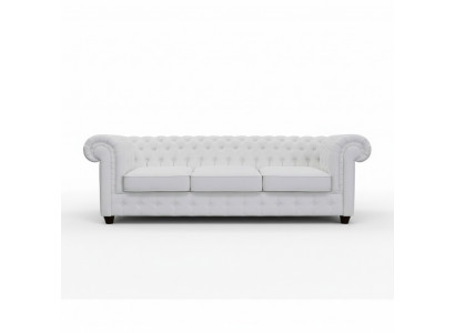 Sofa skórzana Chesterfield 3+1 Sofa rozkładana Funkcja łóżka Skóra Couch Zestaw sofowy Sofa