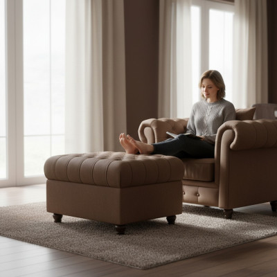 Chesterfield 3+1 miejsce do siedzenia Podkładka Zestaw sofowy Kanapa Skóra Sofy Sofa do salonu