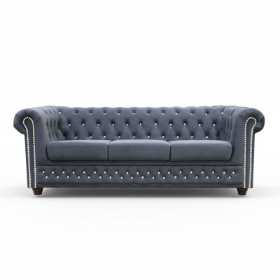 Chesterfield Skórzana Sofa Sofa Podkładka Ustawić 3+1 Funkcja łóżka Sofa Rozkładana