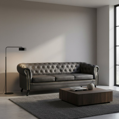 Chesterfield Zestaw sofowy 3+2 Glasgow Couch Podkładka Zestaw Sofy Kanapy Nowe
