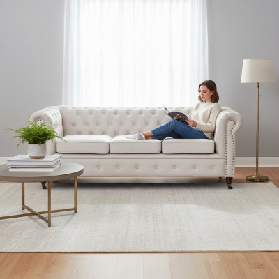Chesterfield Zestaw sofowy 3+2 Oxford Couch Zestaw Podkładek Sofy Kanapy Nowe