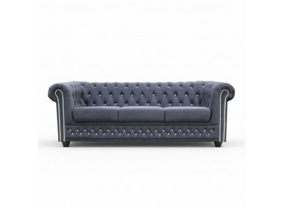 Chesterfield Zestaw sofowy Sofa Podkładka Kryształy Skóra Obcios 3+2 Couch