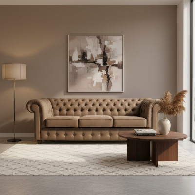 Chesterfield Cambridge 3 miejsce do siedzenia z funkcją łóżka Couch Podkładka Sofy Kanapy Nowość