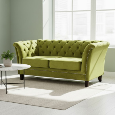 Chesterfield Design Sofa Couch Podkładka Kancelaria Kancelaria Sofy Włókiennicze Materiał