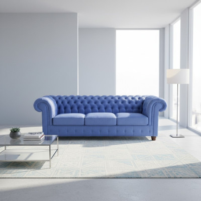 Design klasyczny Chesterfield Big XXL 3 miejsce do siedzenia Sofa Skóra Włókienniczy Sofy Kanapy
