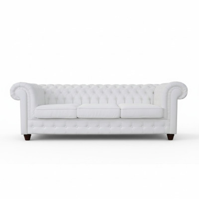 Design Klasyczna Kanapa Chesterfield Big XXL Skóra Włókienniczy Sofy Kanapy 3 miejsce do siedzenia