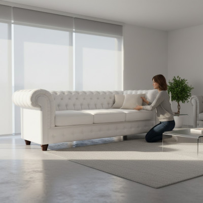 Chesterfield Mello 3 miejsce do siedzenia z funkcją łóżka Couch Podkładka Sofy Couches Sofa