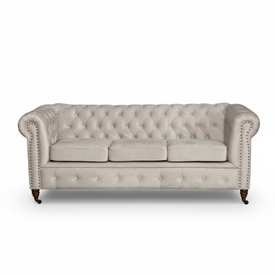 Design Classic Chesterfield Podkładka Sofa Couch Ustawić 3 miejsce do siedzenia Skórzana Sofa Nowość