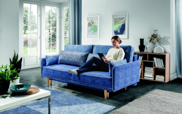 Mega wygodna, nowoczesna rozkładana sofa z 3 sypialniami w klasycznym europejskim stylu
