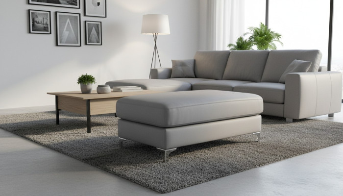 Podnóżek Club XXL Stołek Ottoman Pufa 'Włókienniczy Ottoman Designer