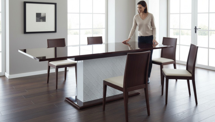Designerski klasyczny Stół obiadowy Tabela drewniany stół stoły do ​​salonu o wysokim połysku