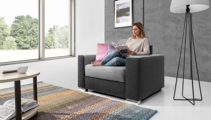 Design Relaks Club Fotel Lounge Krzesło TV Podkładka Couch Material 1 miejsce siedzące Sofa