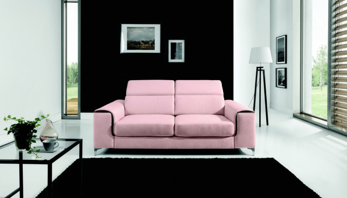godna podziwu nowoczesna, wygodna 2-miejscowa sofa do siedzenia w stylowym różowym kolorze