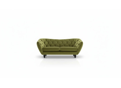Sofa trzyosobowa w luksusowej oparcy Chesterfield w eleganckim odcieniu zieleni