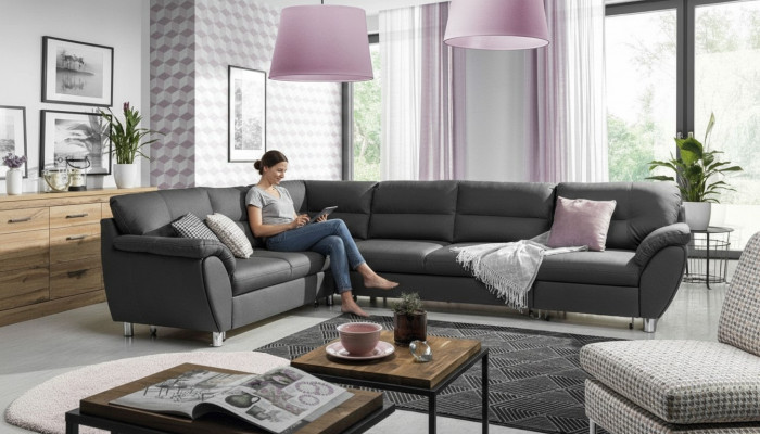 Żywy krajobraz Sofa rozkładana w kształcie litery U Materiał Włókienniczy Sofa Kanapa Podkładka Narożnik