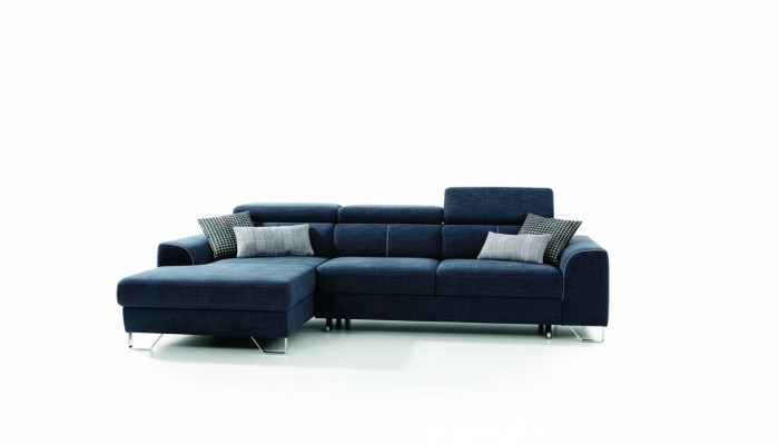 Materiał Sofa Kanapa Podkładka Narożnik Design Ustaw Blue Żywy krajobraz Włókienniczy