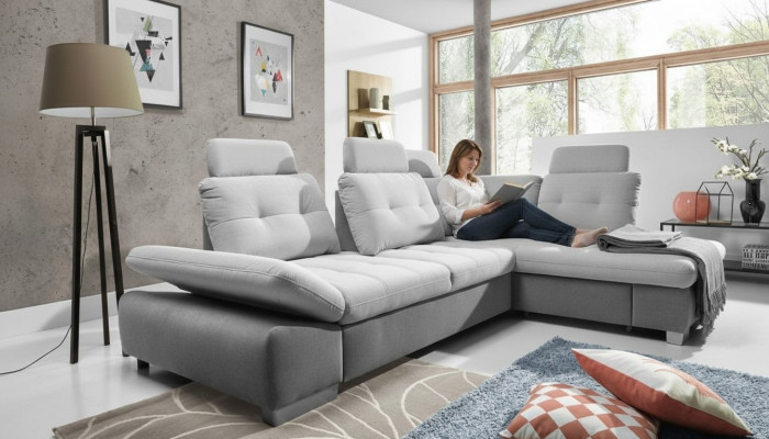 Włókienniczy Narożnikowa kanapa Sofa Kanapa Podkładka Narożnik Ustawić Materiał Sen Żywy krajobraz Nowy
