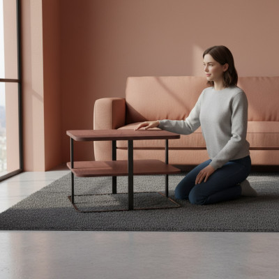 stolik kawowy designerski stolik boczny Tabela stoły designerskie stoliki drewniane eleganckie prostokątne S3