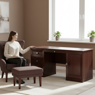 Noble Drewno Office Biurko Classic Tabela Office stoły Antyk Style Monaco