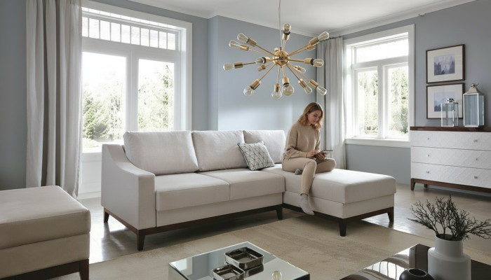 Design Narożnikowa kanapa Sofa Kanapa Podkładka Narożnikowa kanapa Sofy Kanapy Zestaw narożny