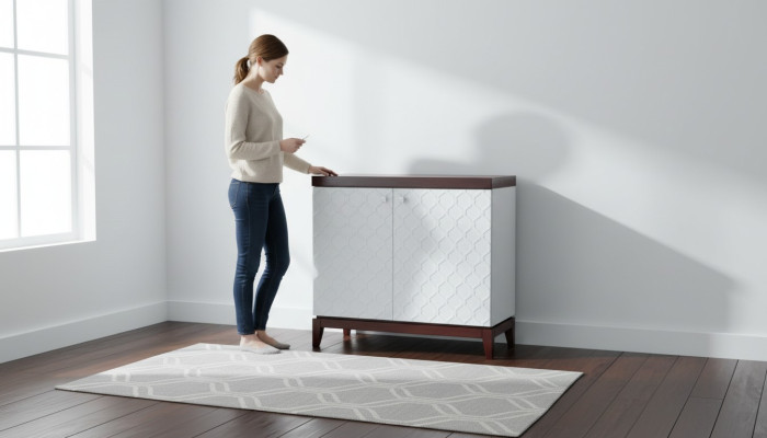 Designerska komoda Kredens Kredens Komody Półka Drewno