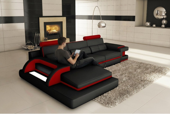 Design Podkładka Narożnik Skórzana Sofa Sofa Kanapa Siedziba Ustawić Żywy krajobraz