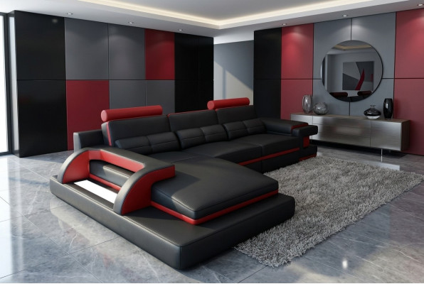 Design Podkładka Narożnik Skórzana Sofa Sofa Kanapa Siedziba Ustawić Żywy krajobraz