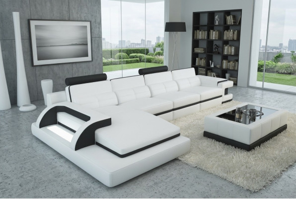 Skórzana sofa Narożnikowa kanapa Podkładka Narożnik Ustawić Sofy Kanapy Sofa Żywy krajobraz