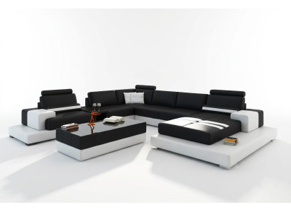 Modern XXL Big Żywy krajobraz Sofa Podkładka Narożnik Sofy Ustawić
