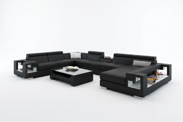 XXL Big Żywy krajobraz Sofa skórzana Sofa Sofa Podkładka Sofy Ustawić