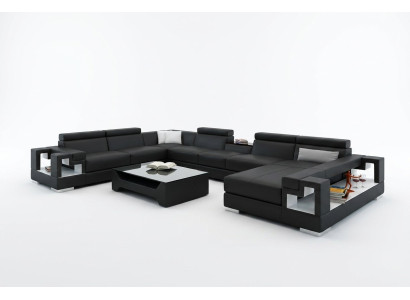 XXL Big Żywy krajobraz Sofa skórzana Sofa Sofa Podkładka Sofy Ustawić