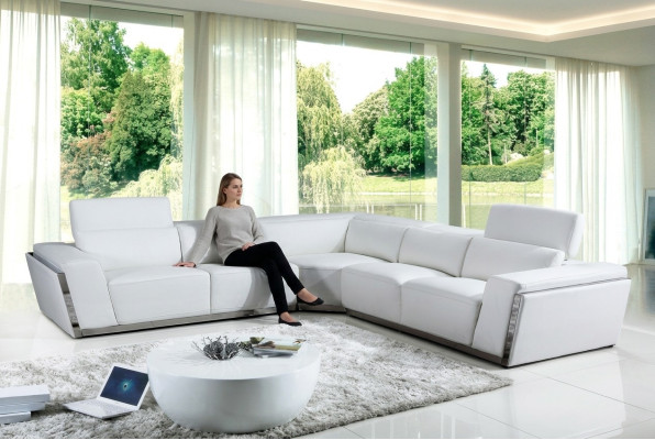 Wielofunkcyjna kanapa skórzana Ustaw Narożnikowa kanapa Siedziba do salonu Sofa Narożnik