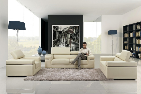 3 miejsce siedzące skórzana sofa kanapa Podkładka Siedziba 3er salon klub sofy kanapy Skóra