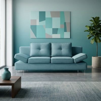 Sofa rozkładana 3 miejsce siedzące Sofa rozkładana Funkcja łóżka Biuro Pokój dzienny Kanapa Sofa Podkładka