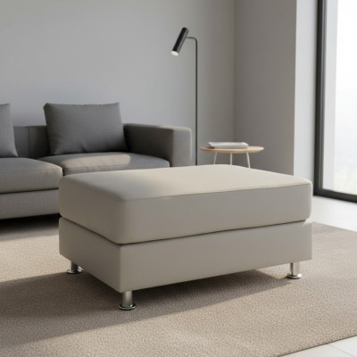Podnóżek XXL Club Lounge Stołek Skóra Włókienniczy Ottoman Designer Pufa