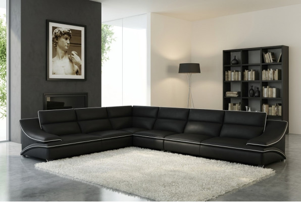 Skórzana sofa Żywy krajobraz Narożnikowa kanapa XXL Podkładka Narożnik Siedziba Couch Ustawić