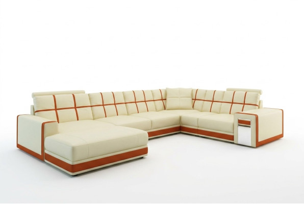 Skórzana sofa XXL Żywy krajobraz Narożnikowa kanapa Podkładka Narożnik Siedziba Couch Ustawić