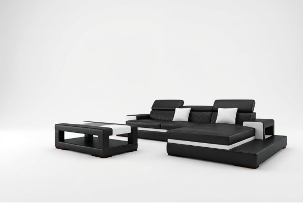 Sofa skórzana XXL Narożnikowa kanapa Design Duża Sofa Kanapa Podkładka Narożnik Siedziba Ustawić