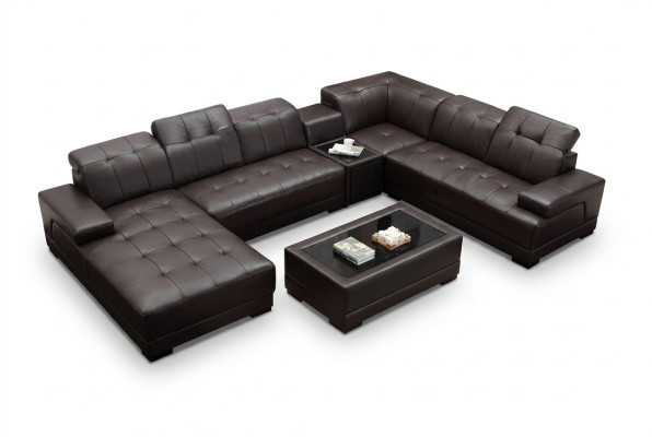 XXL Skóra Duża Sofa do Salonu Kanapa Narożnikowa Kanapa Sofy Kanapy Podkładka