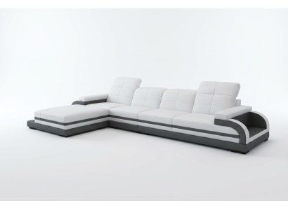 Skórzana Sofa Kanapa Żywy krajobraz L-Shape Design Nowoczesna Sofa Narożnikowa kanapa Sofy