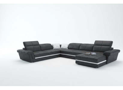 Skórzana Sofa Kanapa Żywy krajobraz Kształt U Design Nowoczesne Sofy Kanapy