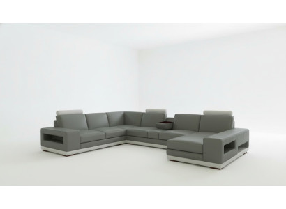Skórzana sofa kanapa Żywy krajobraz Kształt U Design Modern Sofa 5154